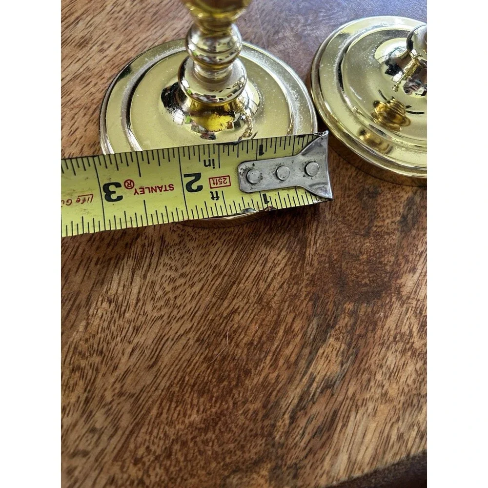 Vintage Baldwin Solid Brass Candlestick Holders Set Of 2  Forged In America